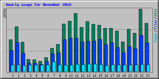 Hourly usage for November 2018