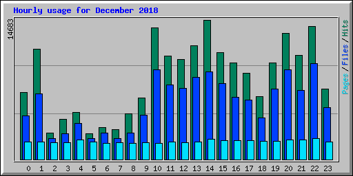 Hourly usage for December 2018