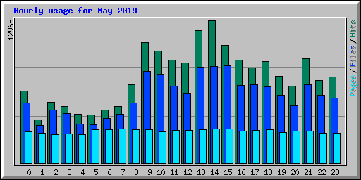 Hourly usage for May 2019