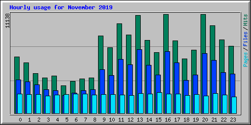 Hourly usage for November 2019